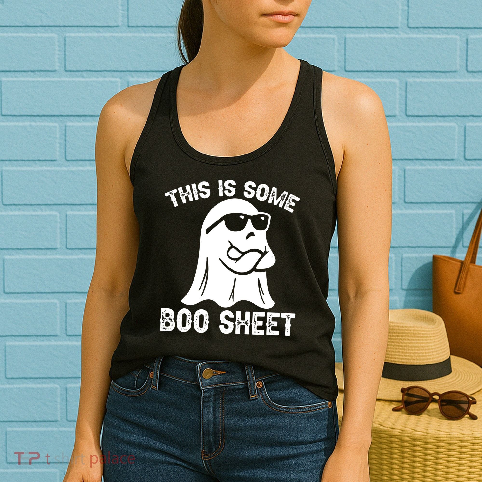 Halloween Retro Boo Ghost This Is Some Boo Sheet Women's Tank Top