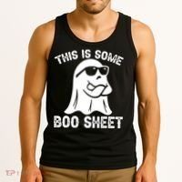 Halloween Retro Boo Ghost This Is Some Boo Sheet Tank Top thumb 3