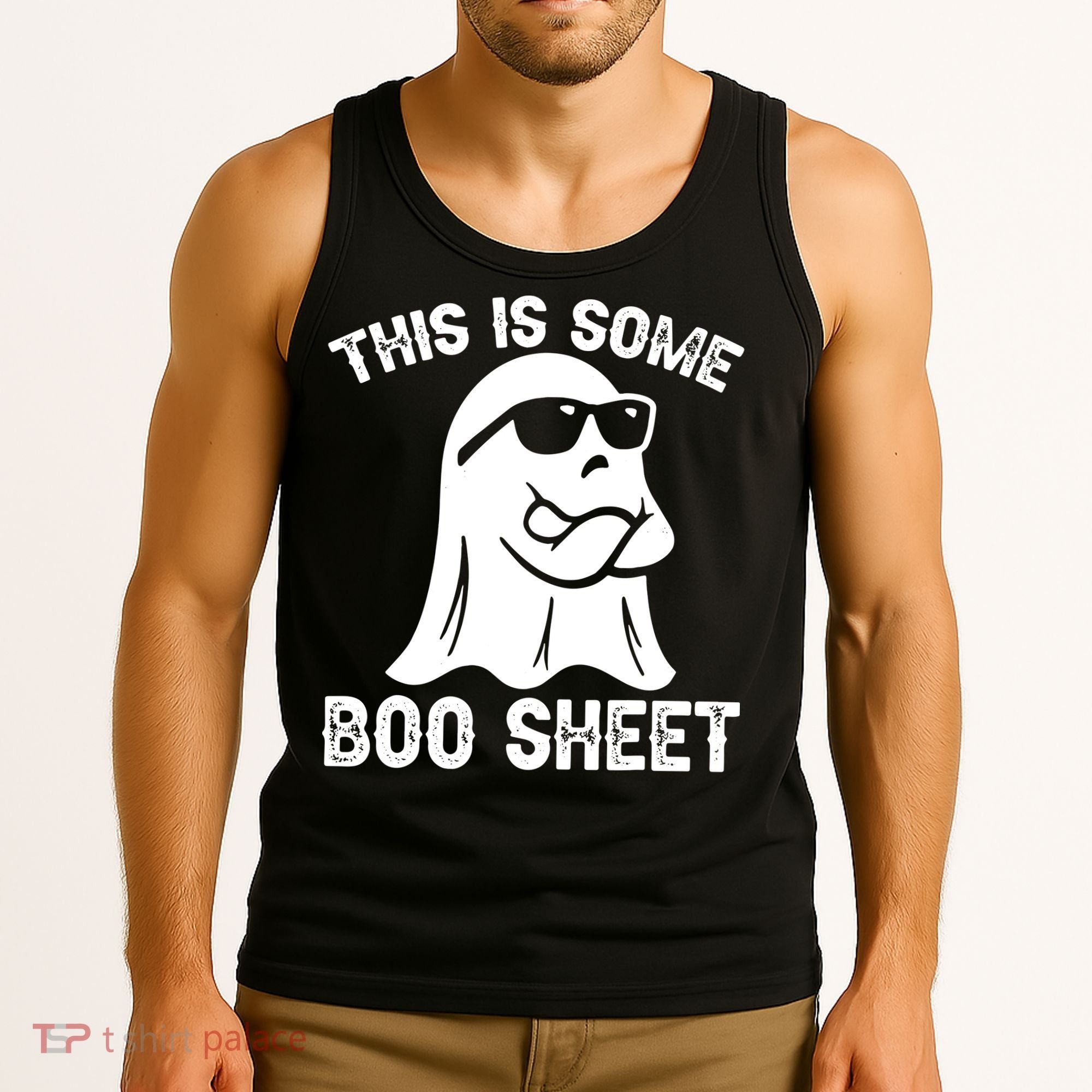 Halloween Retro Boo Ghost This Is Some Boo Sheet Tank Top