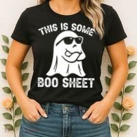 Halloween Retro Boo Ghost This Is Some Boo Sheet Women's T-Shirt thumb 2