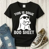 Halloween Retro Boo Ghost This Is Some Boo Sheet Women's T-Shirt thumb 3