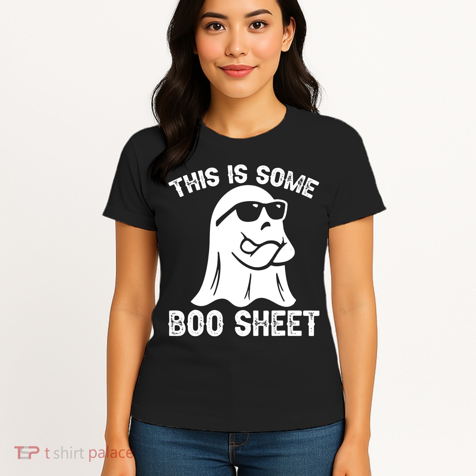 Halloween Retro Boo Ghost This Is Some Boo Sheet Women's T-Shirt