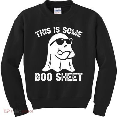 Halloween Retro Boo Ghost This Is Some Boo Sheet Kids Sweatshirt