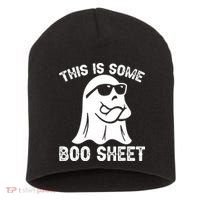 Halloween Retro Boo Ghost This Is Some Boo Sheet Short Acrylic Beanie thumb 0