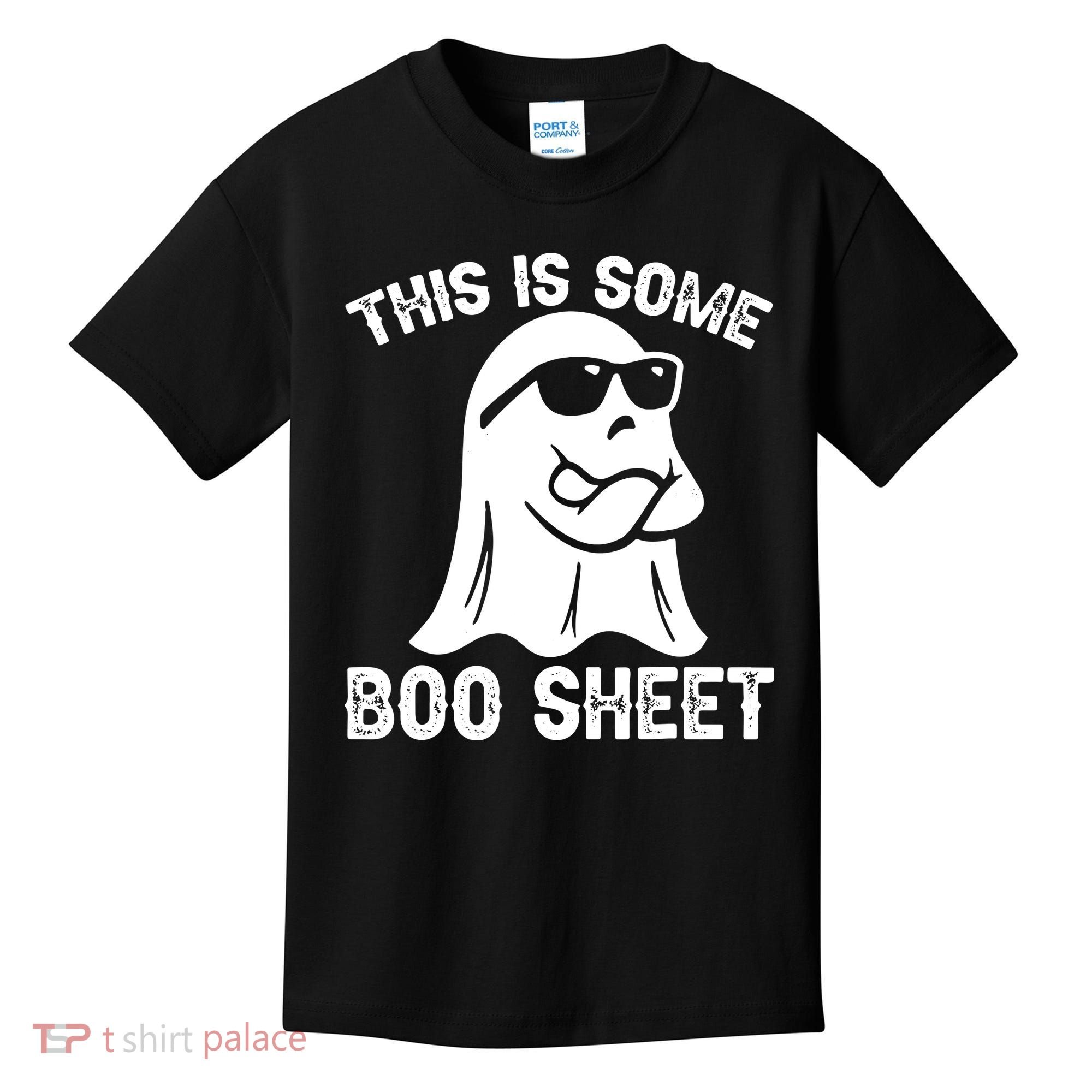 Halloween Retro Boo Ghost This Is Some Boo Sheet Kids T-Shirt