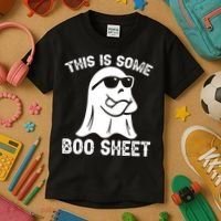 Halloween Retro Boo Ghost This Is Some Boo Sheet Kids T-Shirt thumb 3