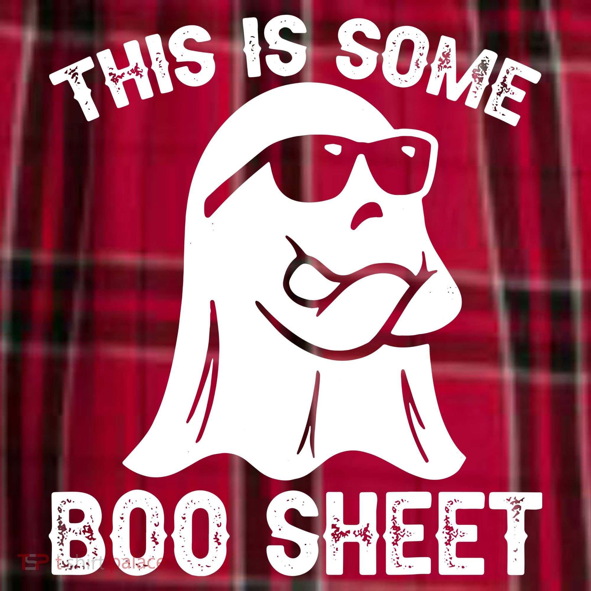 Halloween Retro Boo Ghost This Is Some Boo Sheet Women's Flannel Plaid Pajama Pants