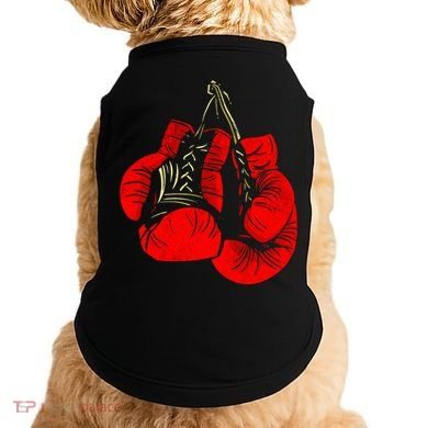 Hanging Red Boxing Gloves Graphic Cute Gift Doggie Tank