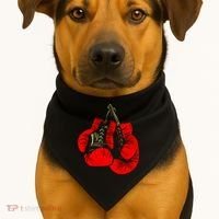 Hanging Red Boxing Gloves Graphic Cute Gift USA-Made Doggie Bandana thumb 1