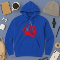 Hanging Red Boxing Gloves Graphic Cute Gift Hoodie thumb 3