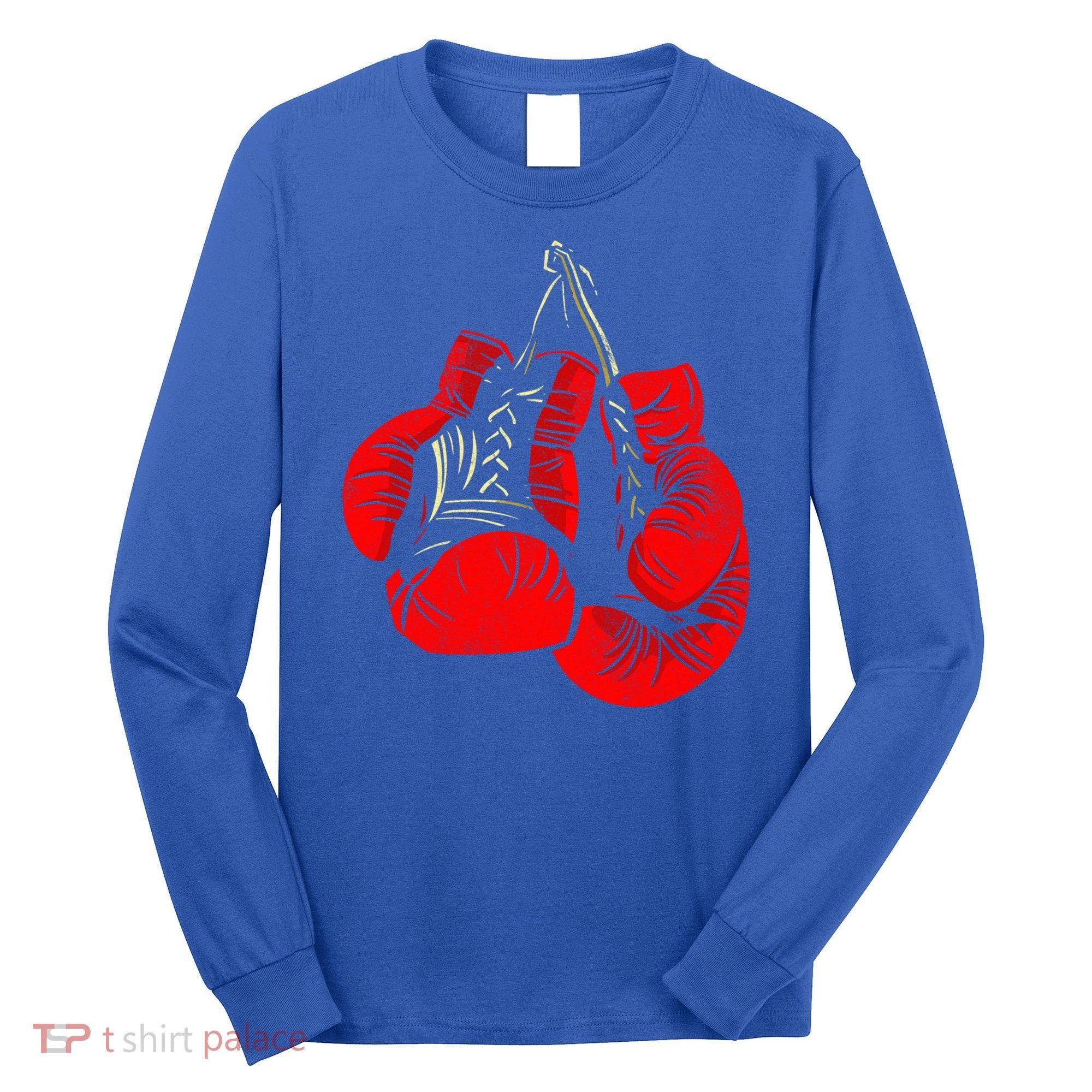 Hanging Red Boxing Gloves Graphic Cute Gift Long Sleeve Shirt