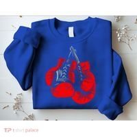 Hanging Red Boxing Gloves Graphic Cute Gift Sweatshirt thumb 2