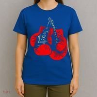 Hanging Red Boxing Gloves Graphic Cute Gift T-Shirt thumb 4