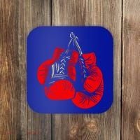 Hanging Red Boxing Gloves Graphic Cute Gift Coaster thumb 0