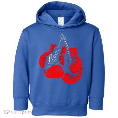 Hanging Red Boxing Gloves Graphic Cute Gift Toddler Hoodie