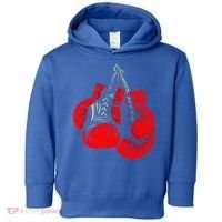 Hanging Red Boxing Gloves Graphic Cute Gift Toddler Hoodie thumb 0