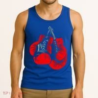 Hanging Red Boxing Gloves Graphic Cute Gift Tank Top thumb 3