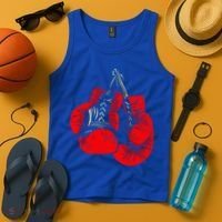 Hanging Red Boxing Gloves Graphic Cute Gift Tank Top thumb 4