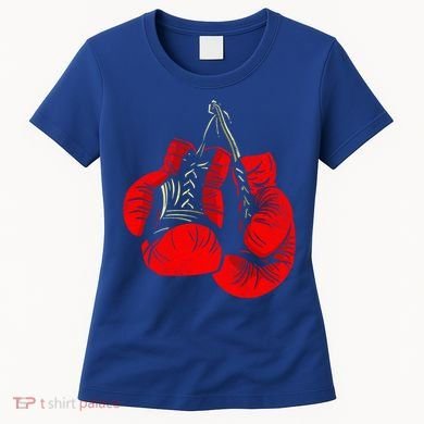 Hanging Red Boxing Gloves Graphic Cute Gift Women's T-Shirt