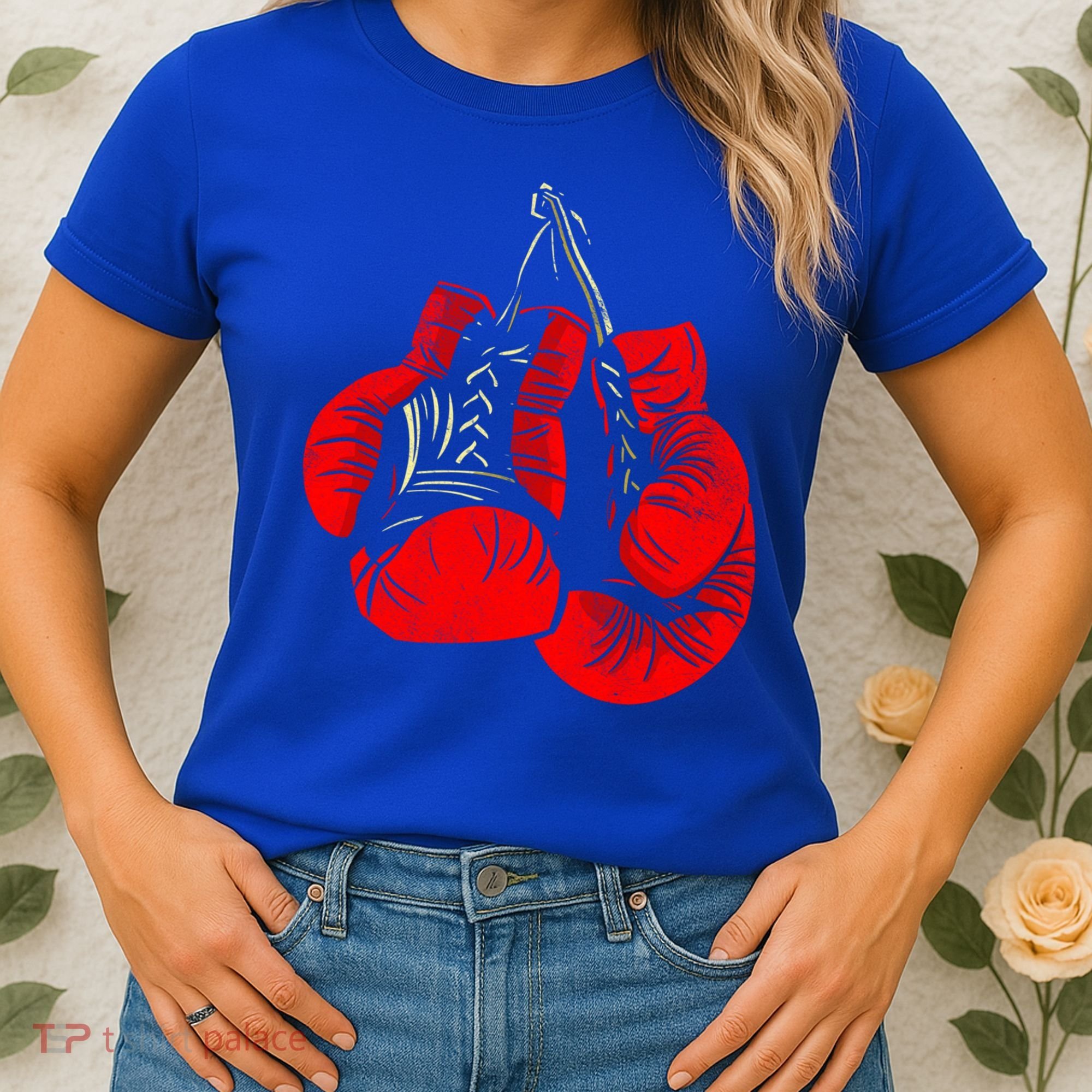 Hanging Red Boxing Gloves Graphic Cute Gift Women's T-Shirt