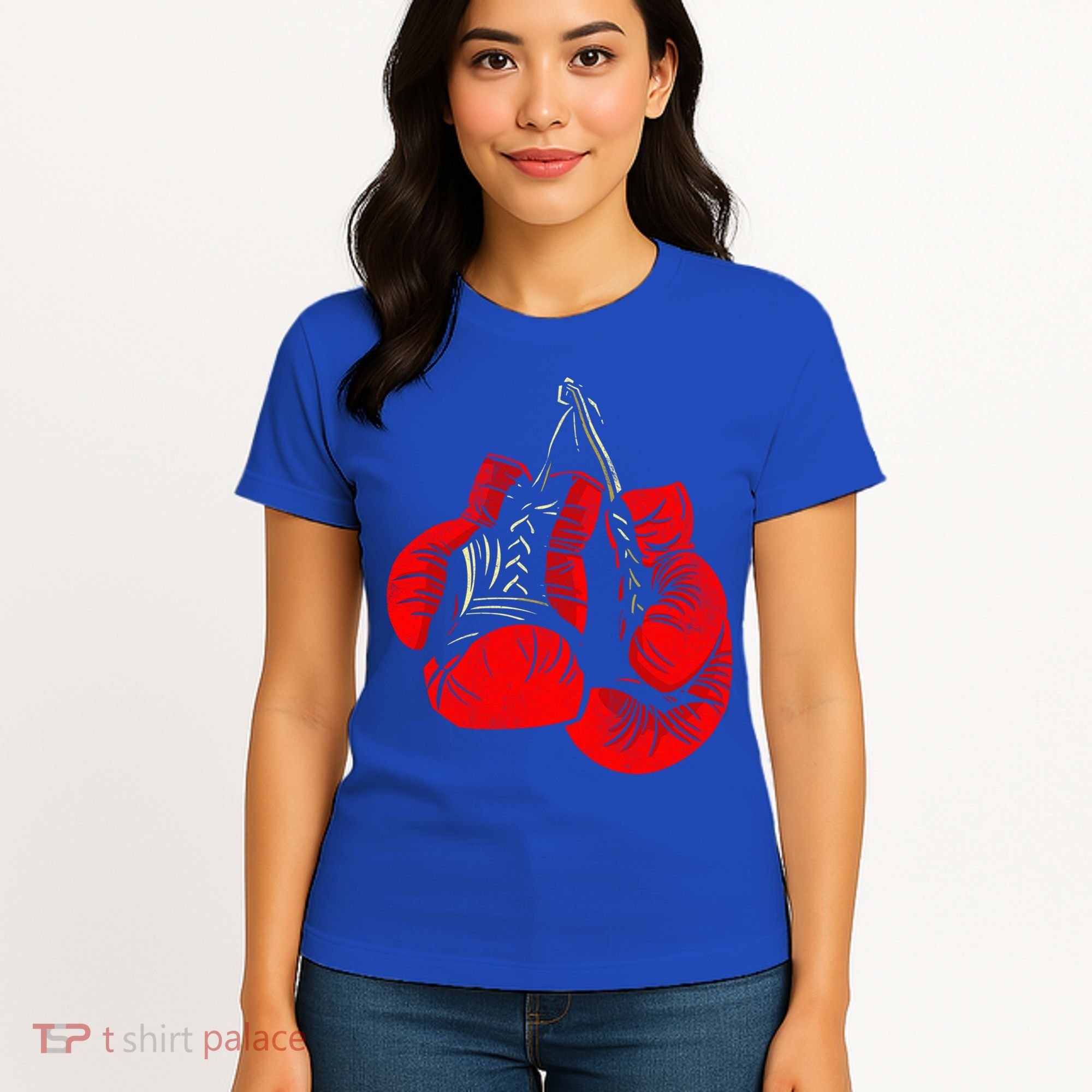 Hanging Red Boxing Gloves Graphic Cute Gift Women's T-Shirt
