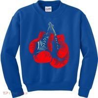 Hanging Red Boxing Gloves Graphic Cute Gift Kids Sweatshirt thumb 0