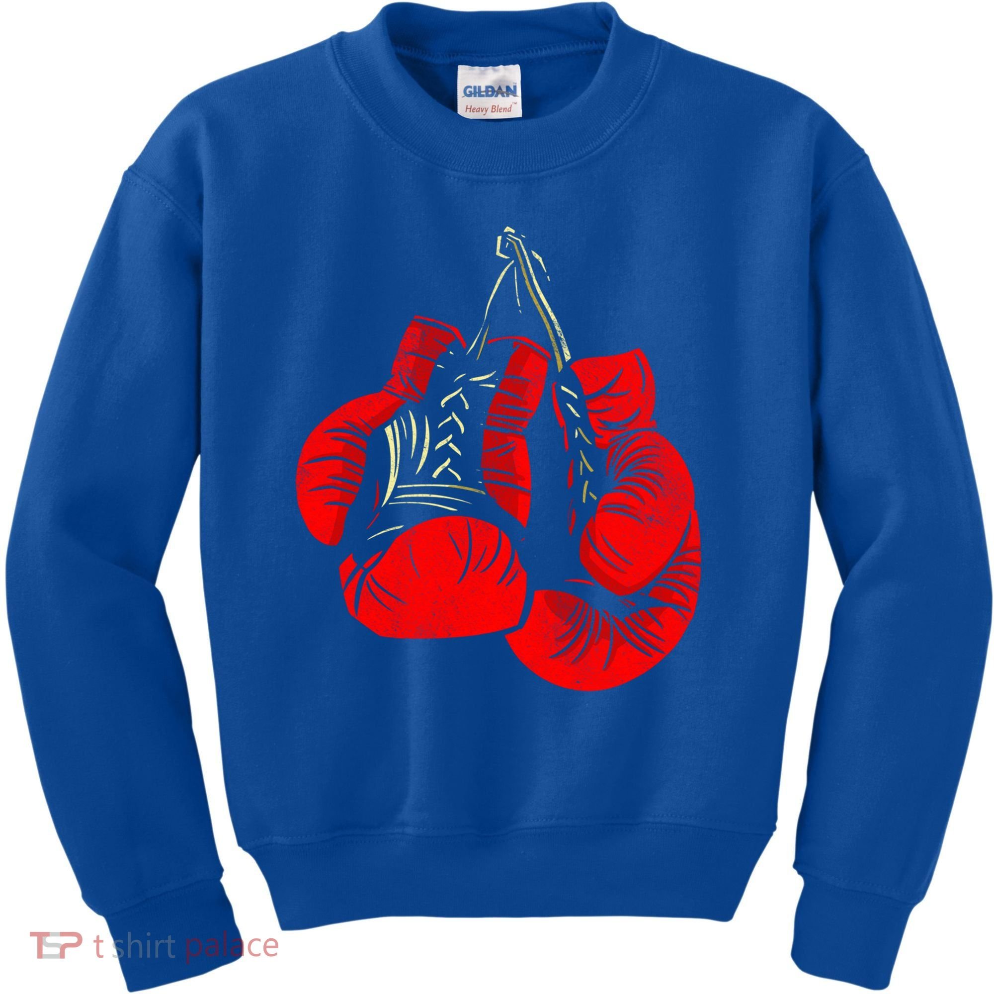 Hanging Red Boxing Gloves Graphic Cute Gift Kids Sweatshirt
