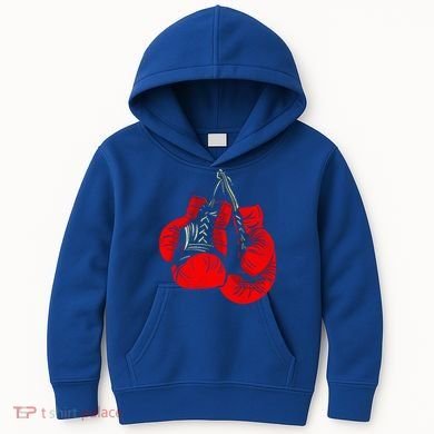 Hanging Red Boxing Gloves Graphic Cute Gift Kids Hoodie
