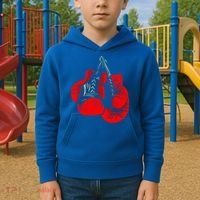 Hanging Red Boxing Gloves Graphic Cute Gift Kids Hoodie thumb 2