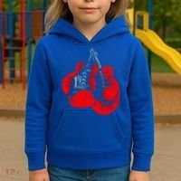 Hanging Red Boxing Gloves Graphic Cute Gift Kids Hoodie thumb 3