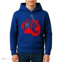 Hanging Red Boxing Gloves Graphic Cute Gift Kids Hoodie thumb 4