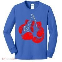 Hanging Red Boxing Gloves Graphic Cute Gift Kids Long Sleeve Shirt thumb 0
