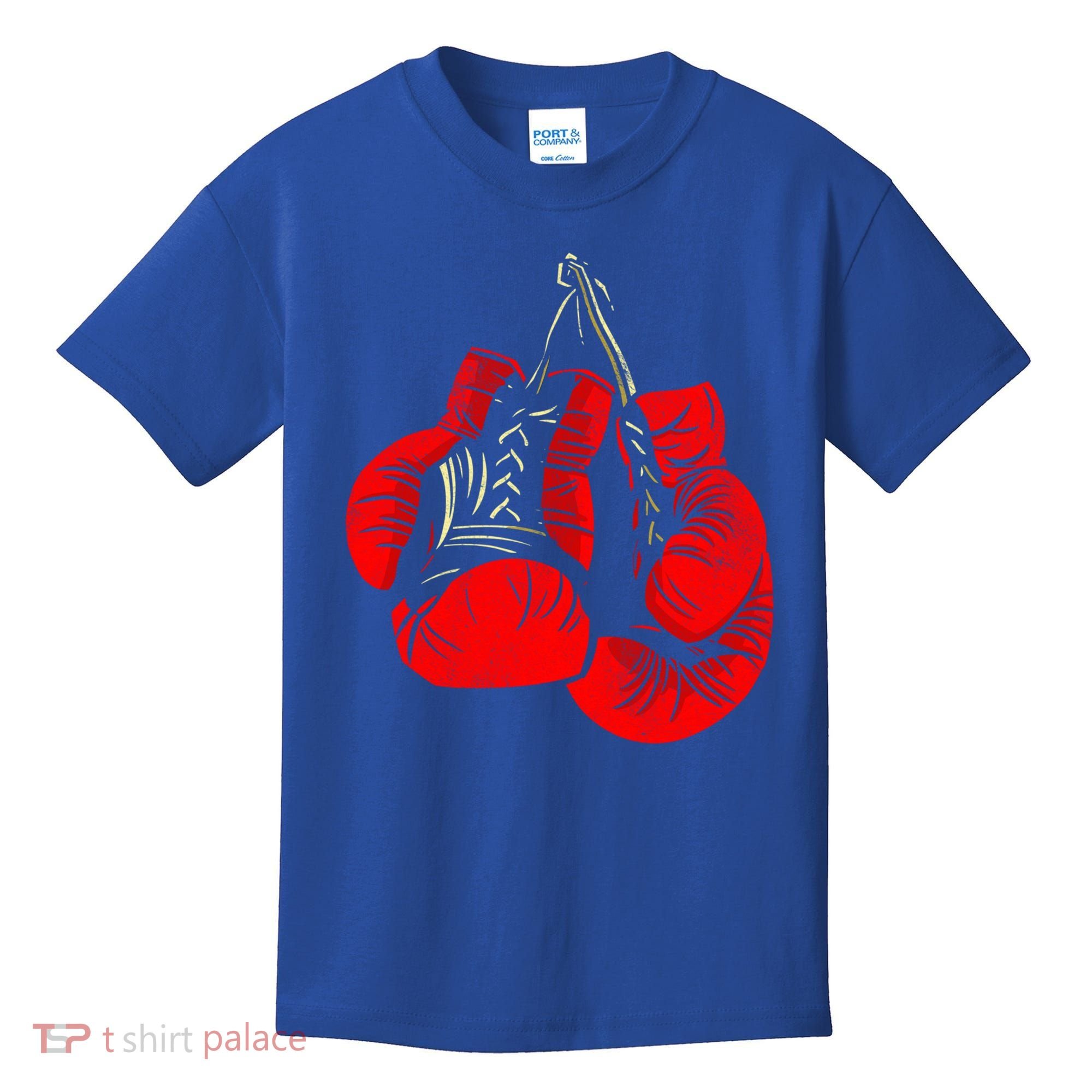 Hanging Red Boxing Gloves Graphic Cute Gift Kids T-Shirt