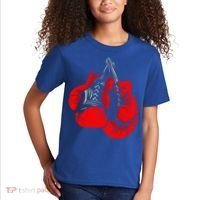 Hanging Red Boxing Gloves Graphic Cute Gift Kids T-Shirt thumb 2