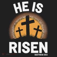 He Risen Christian Easter Sunday Matthew 28 Women's Sweatshirt thumb 2