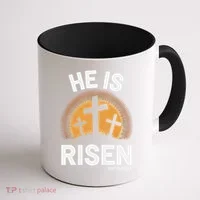 He Risen Christian Easter Sunday Matthew 28 Coffee Mug thumb 1
