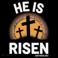 He Risen Christian Easter Sunday Matthew 28 Women's Hoodie thumb 2