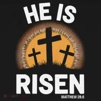 He Risen Christian Easter Sunday Matthew 28 Baby Bodysuit thumb 2