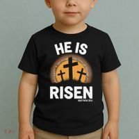 He Risen Christian Easter Sunday Matthew 28 Toddler T-Shirt thumb 2