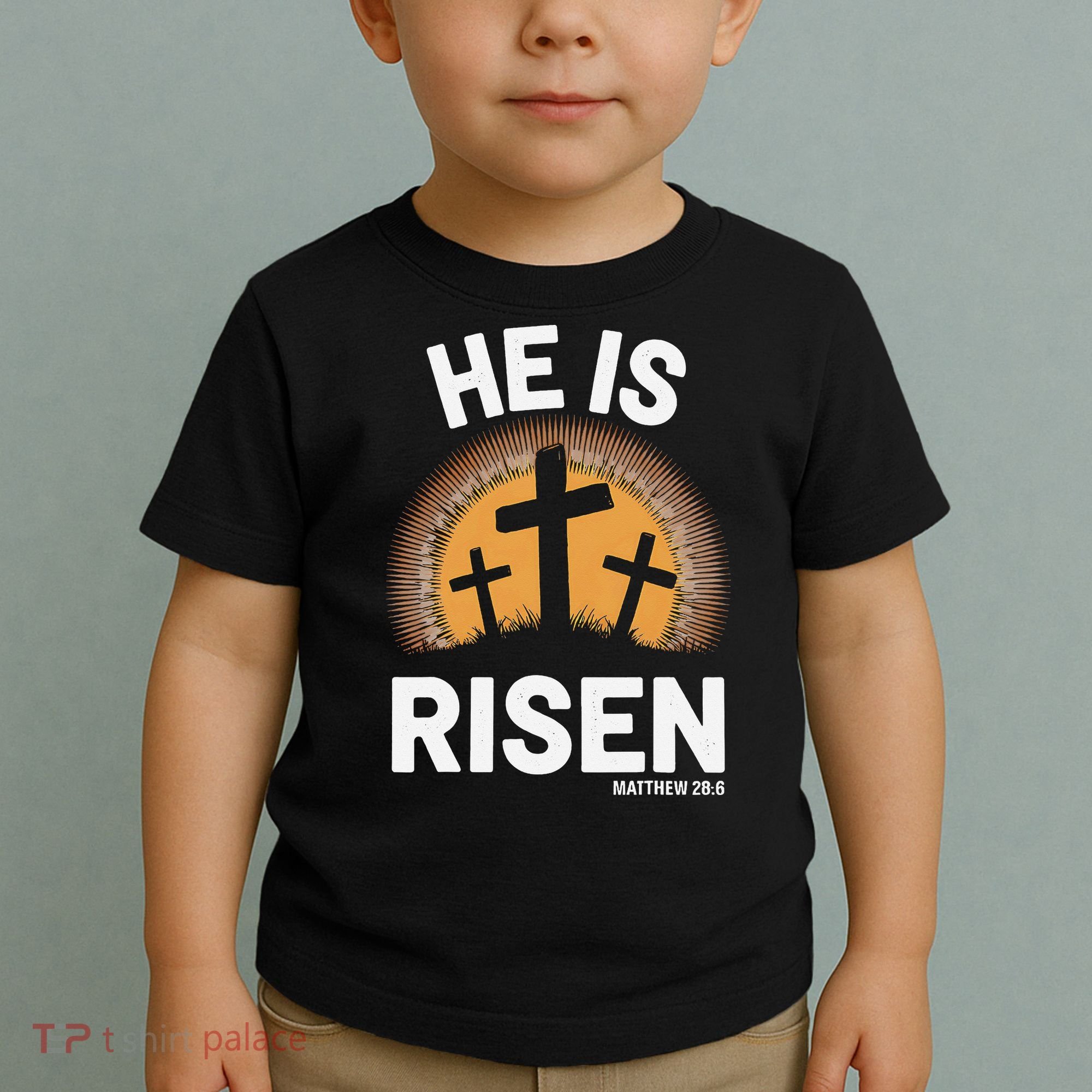 He Risen Christian Easter Sunday Matthew 28 Toddler T-Shirt