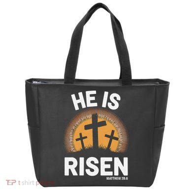 He Risen Christian Easter Sunday Matthew 28 Tote Bag
