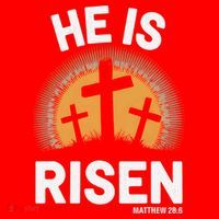 He Risen Christian Easter Sunday Matthew 28 Santa Hat thumb 1