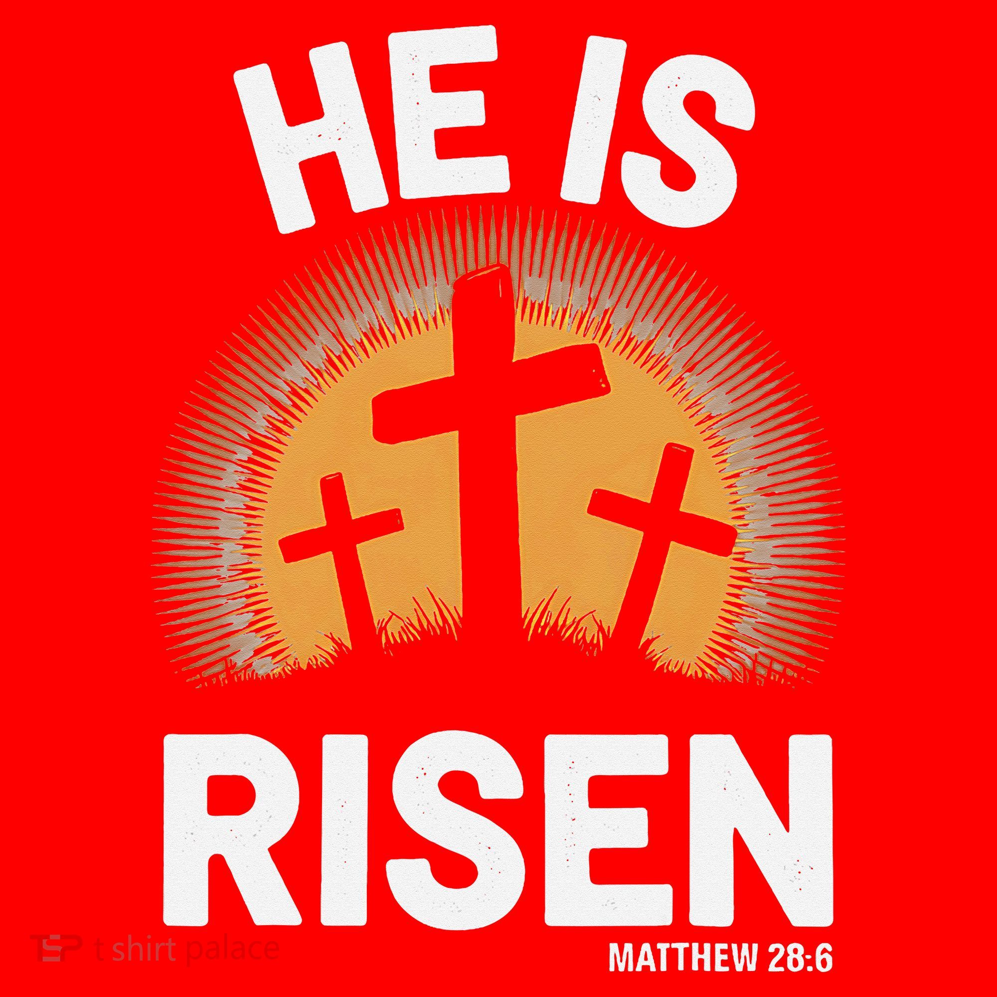 He Risen Christian Easter Sunday Matthew 28 Santa Hat