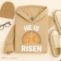 He Risen Christian Easter Sunday Matthew 28 Hoodie thumb 4