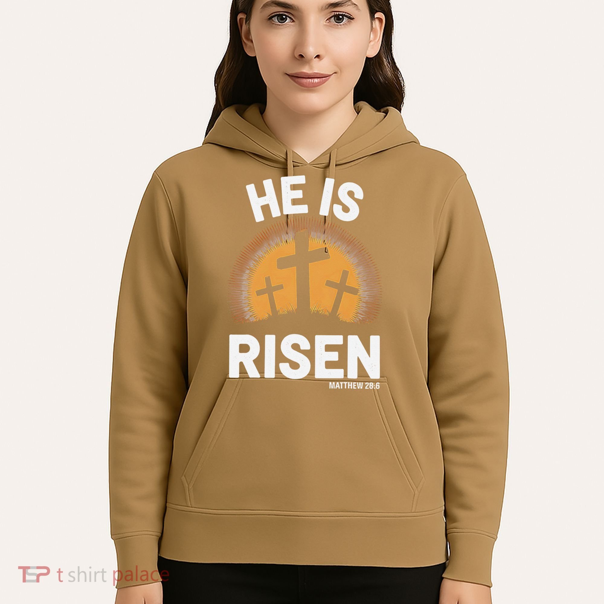 He Risen Christian Easter Sunday Matthew 28 Hoodie