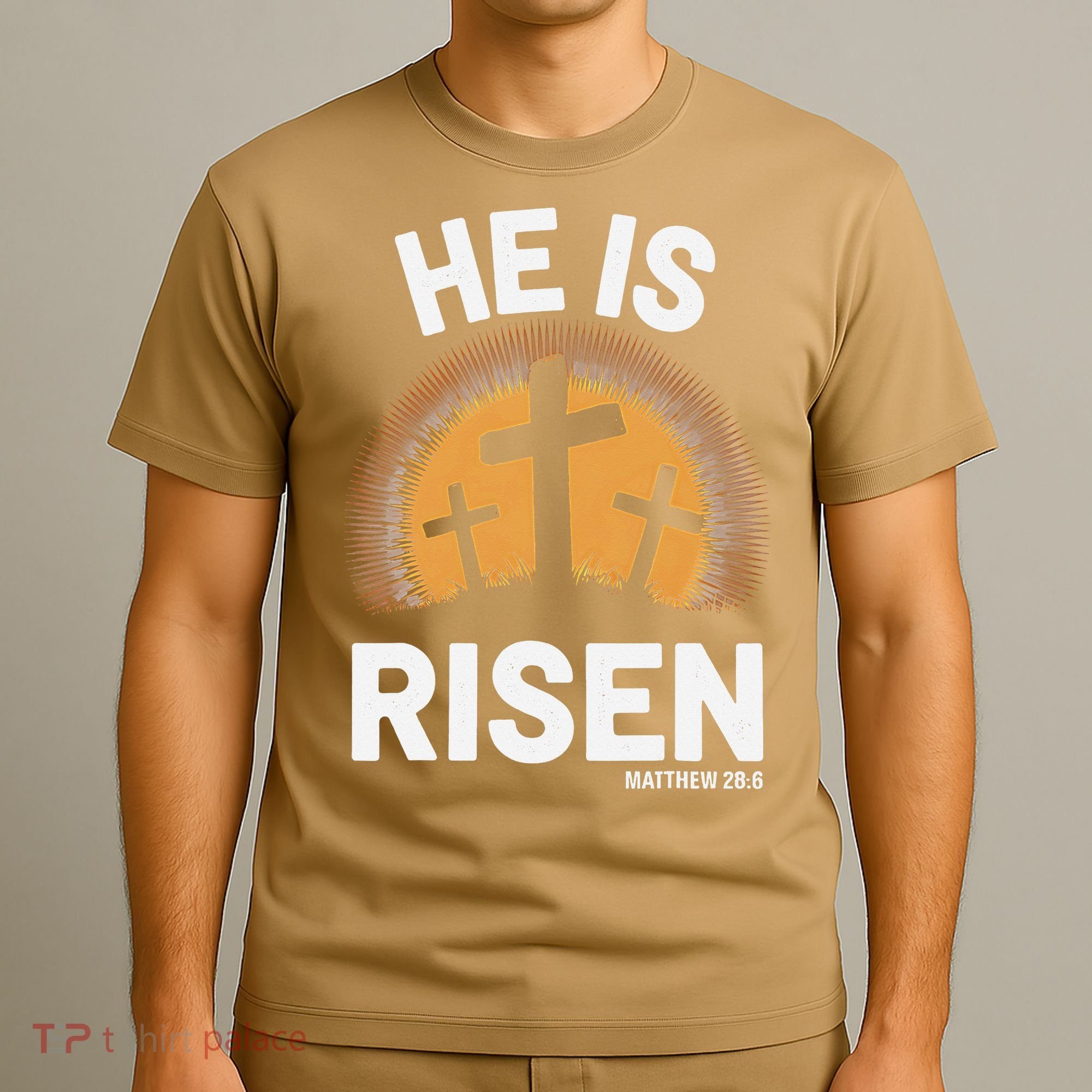 He Risen Christian Easter Sunday Matthew 28 T-Shirt