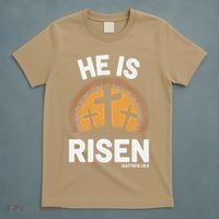 He Risen Christian Easter Sunday Matthew 28 T-Shirt thumb 5