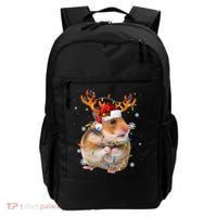Hamster Reindeer Christmas Lights Funny Hamster Xmas Gift Backpack thumb 0