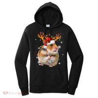 Hamster Reindeer Christmas Lights Funny Hamster Xmas Gift Women's Hoodie thumb 0