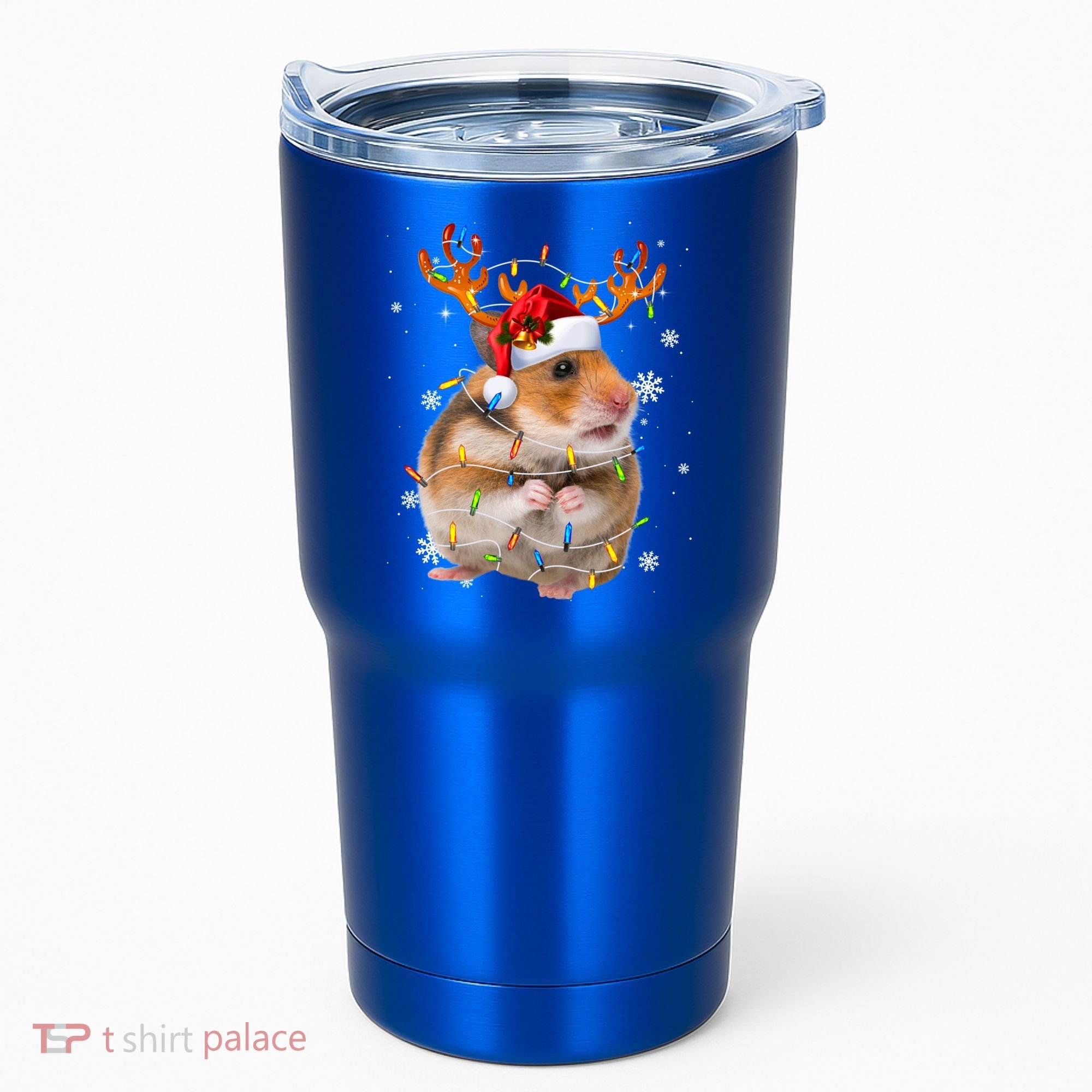 Hamster Reindeer Christmas Lights Funny Hamster Xmas Gift Tumbler